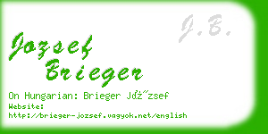 jozsef brieger business card